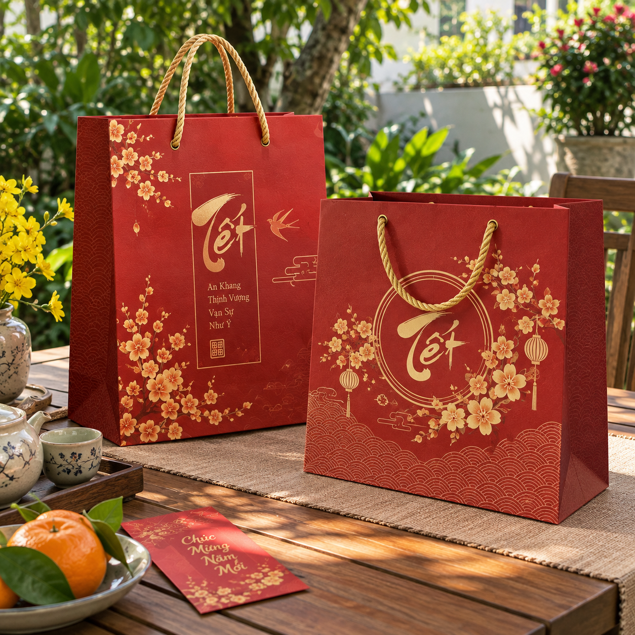 Túi giấy đựng quà tết